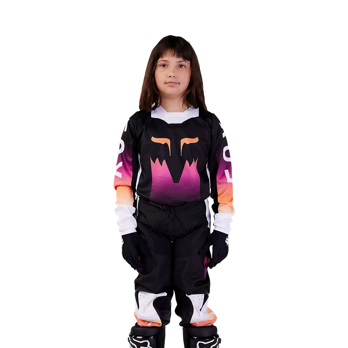 Fox Racing - Youth Girls 180 Flora Pants-Black/Pink (31419-285)