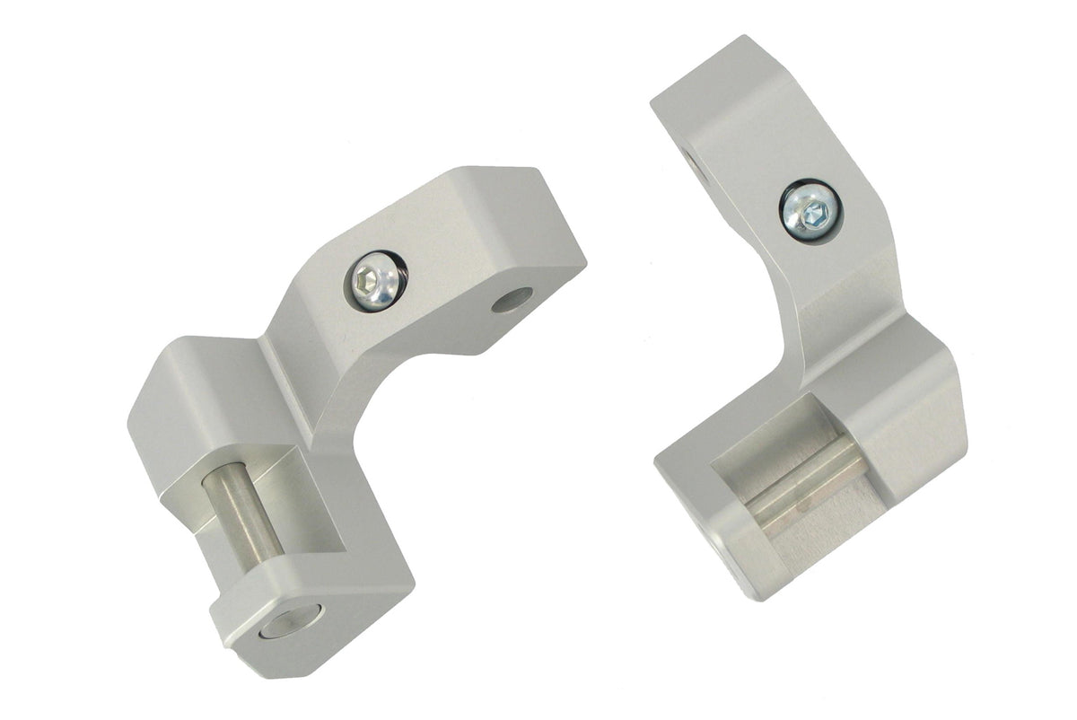 ERGO passenger Footrest lowering for R1200RT/LC offers a relaxed seating position and reduced the knee angle. Machined from solid aluminium.