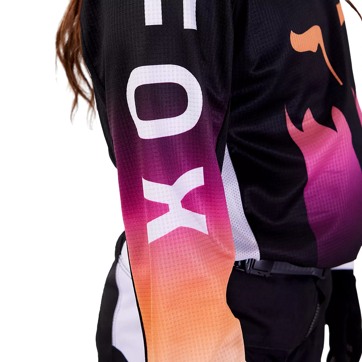 Fox Racing - Youth Girls 180 Flora Jersey-Black/Pink (31434-285)