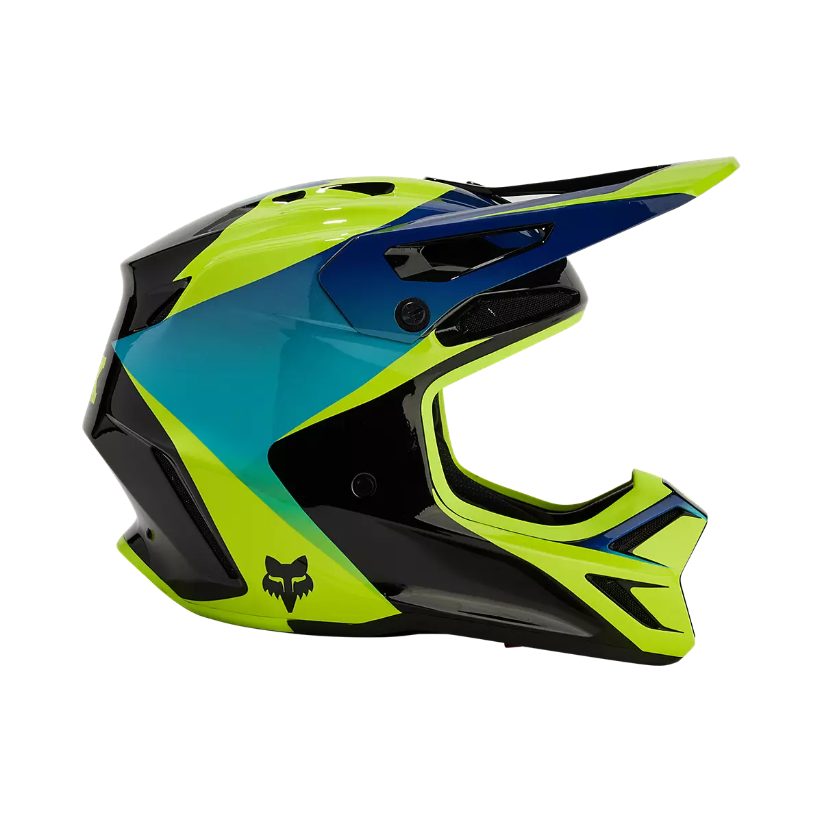 Fox Racing - V3 Streak Helmet Youth-Black/Yellow (31438-019)