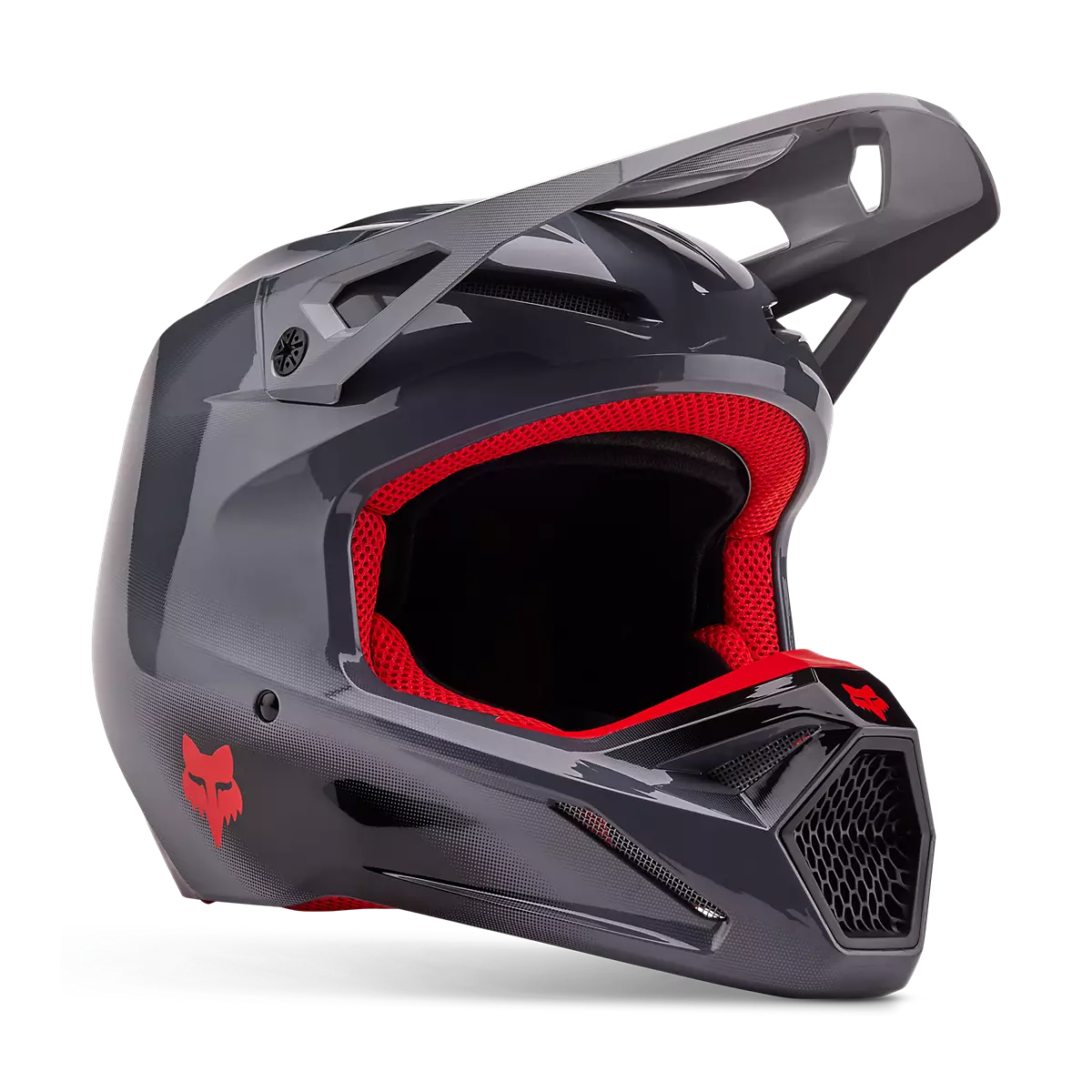 Fox Racing - V1 Interfere Helmet-Grey/Red (32044-037)