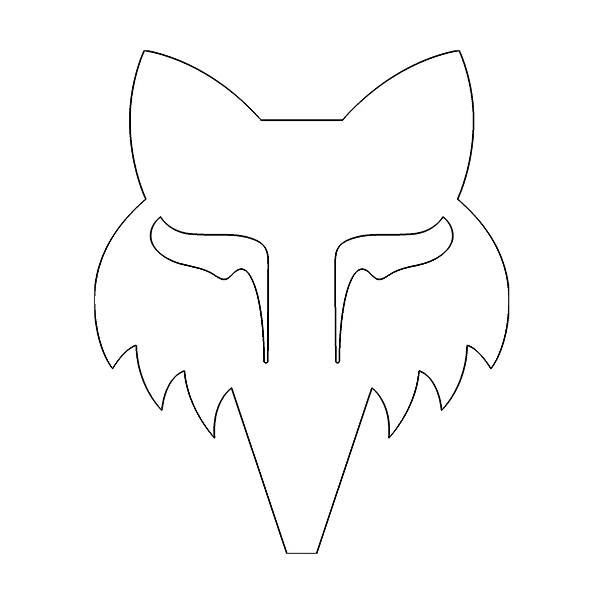 Fox Racing - Fox Head 7" - Die Cut Vinyl-White (32527-008)