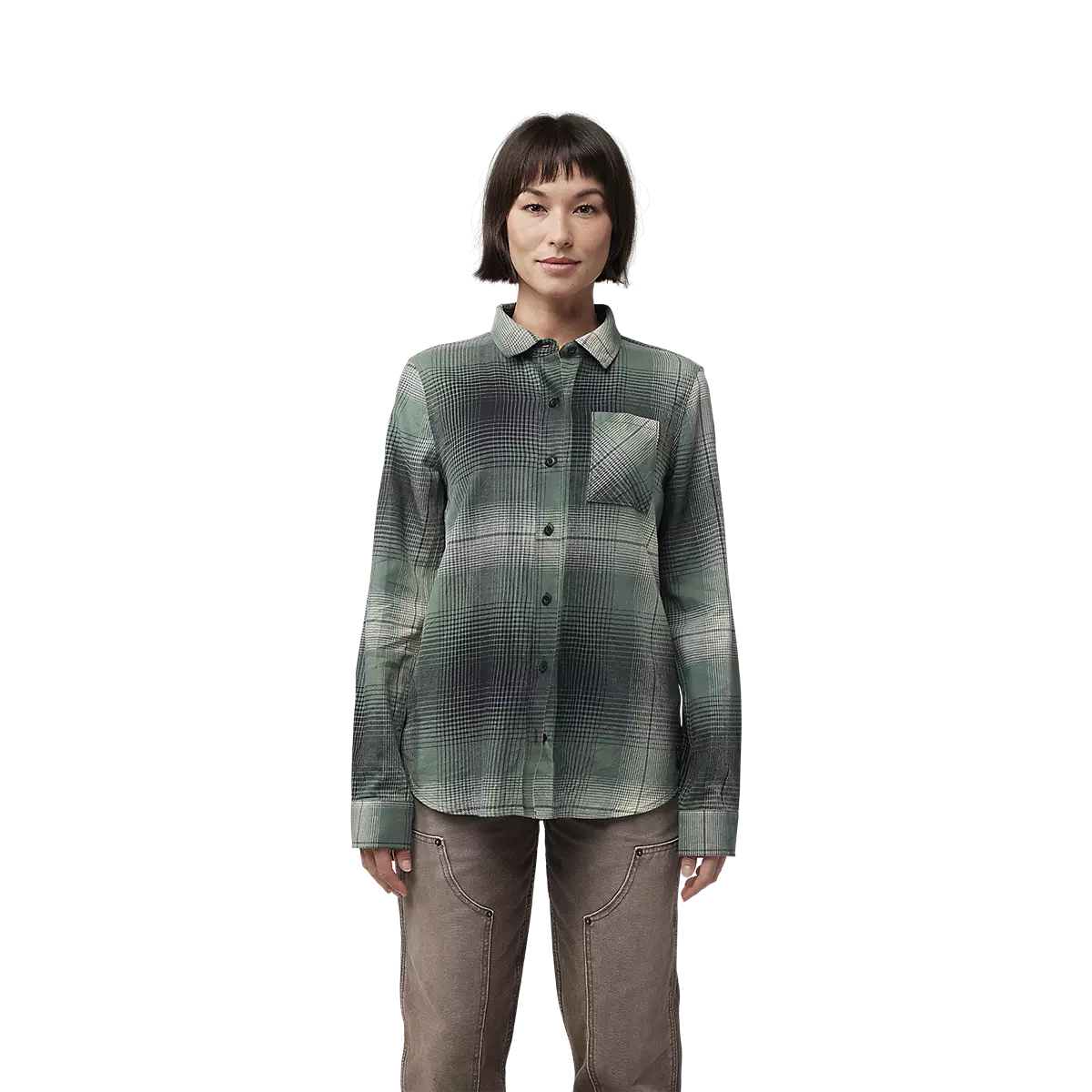 Fox Racing - Womens Traildust Flannel Shirt-Heather Green (32826-510)
