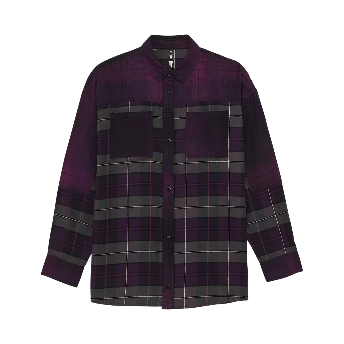 Fox Racing - Womens Oversized Flannel Shirt-Sangria (32827-552)