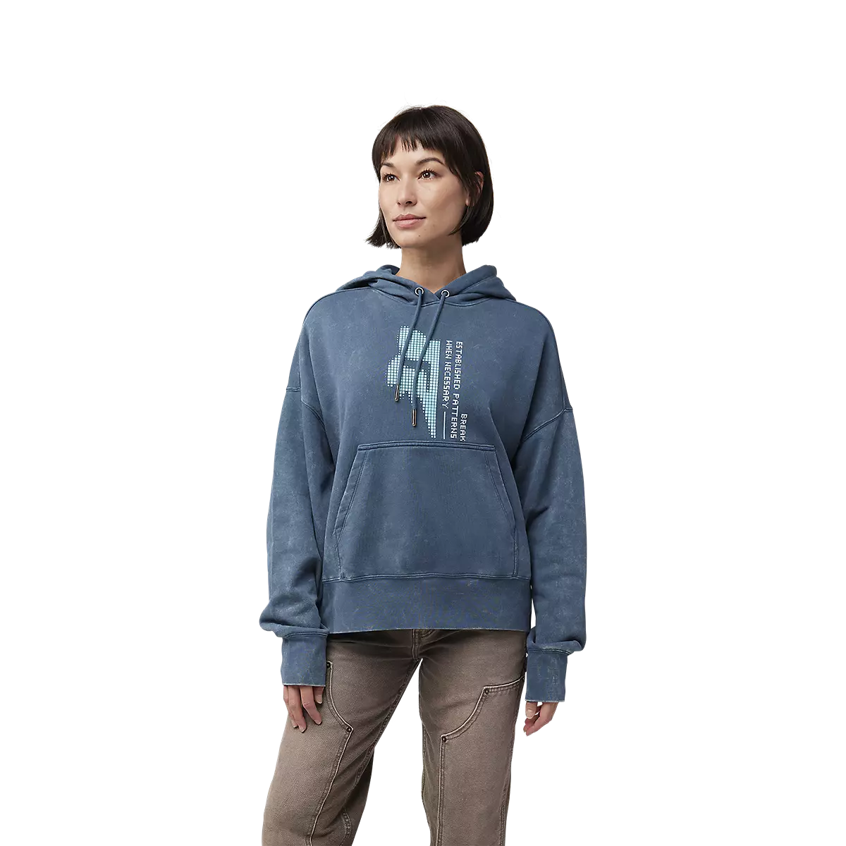 Fox Racing - Womens Throttle Oversized Pullover Hoodie-Dark Vintage (32828-564)