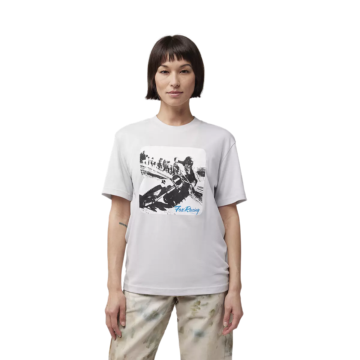 Fox Racing - Womens Scripted Photo Tee-Light Grey (32833-097)