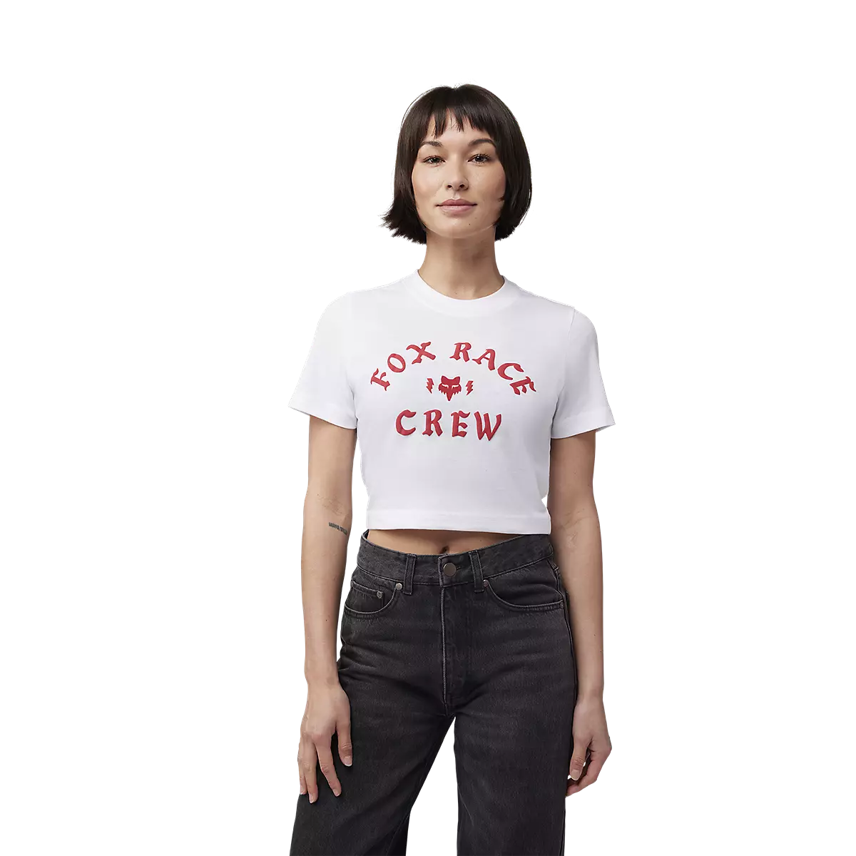 Fox Racing - Womens Race Crew Baby Tee-White (32834-008)