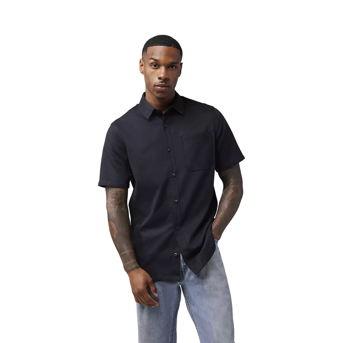Fox Racing - Level Up Woven Tee-Black (32861-001)