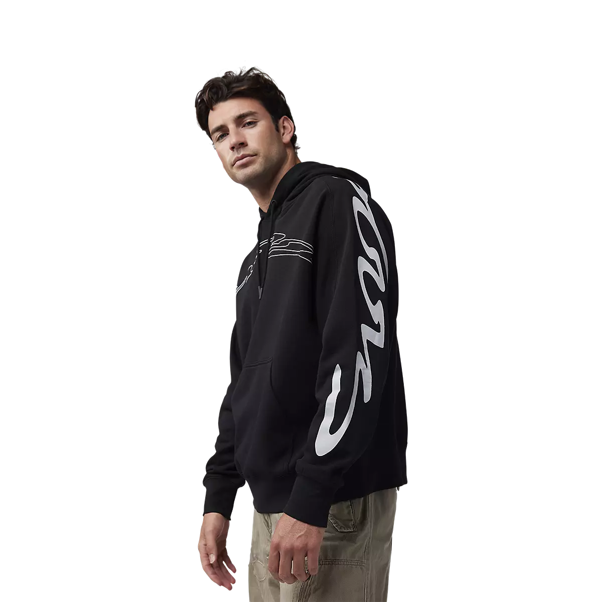 Fox Racing - Energy Face Oversized Pullover Hoodie-Black (32895-001)