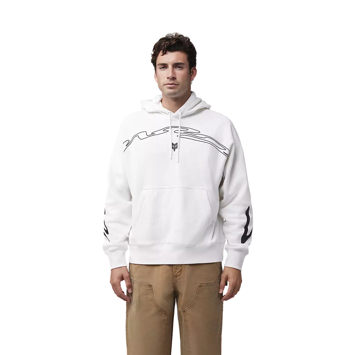 Fox Racing - Energy Face Oversized Pullover Hoodie-White (32895-008)