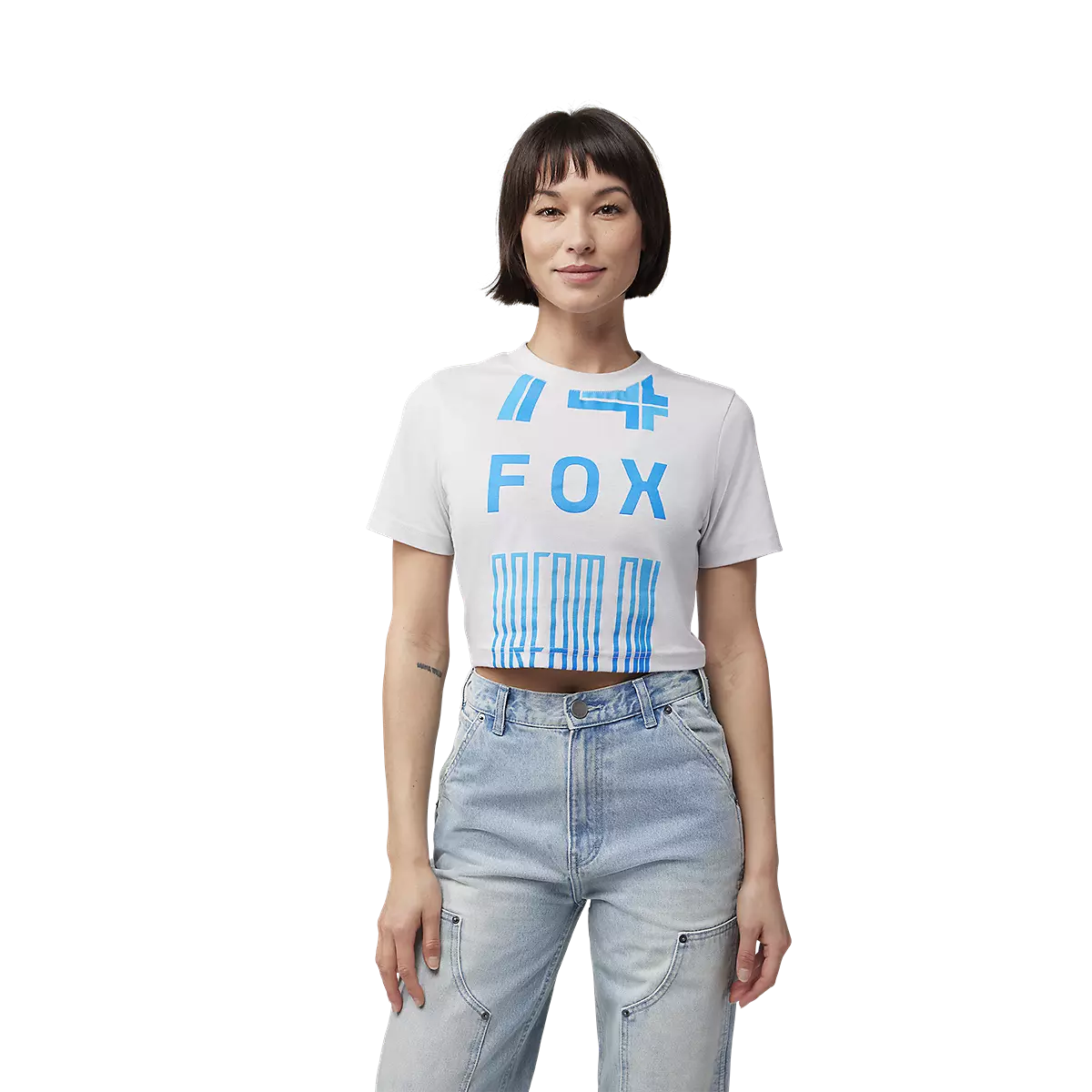 Fox Racing - Womens Race Spec Baby Tee-Light Grey (32899-097)