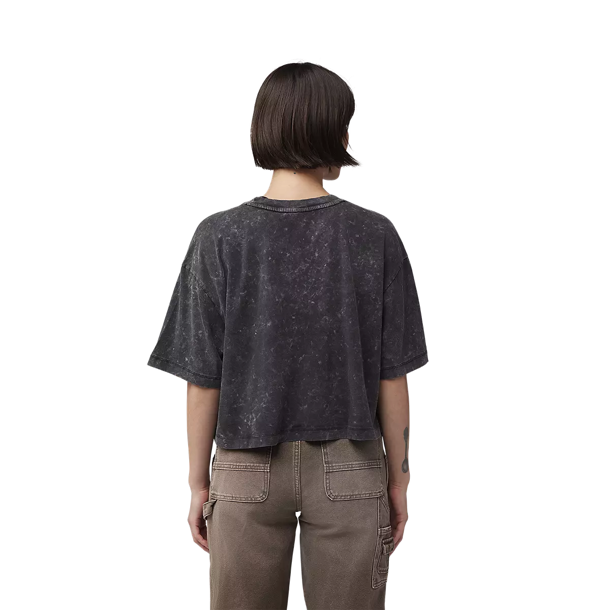 Fox Racing - Womens Throttle Oversized Crop Tee-Black (32904-001)