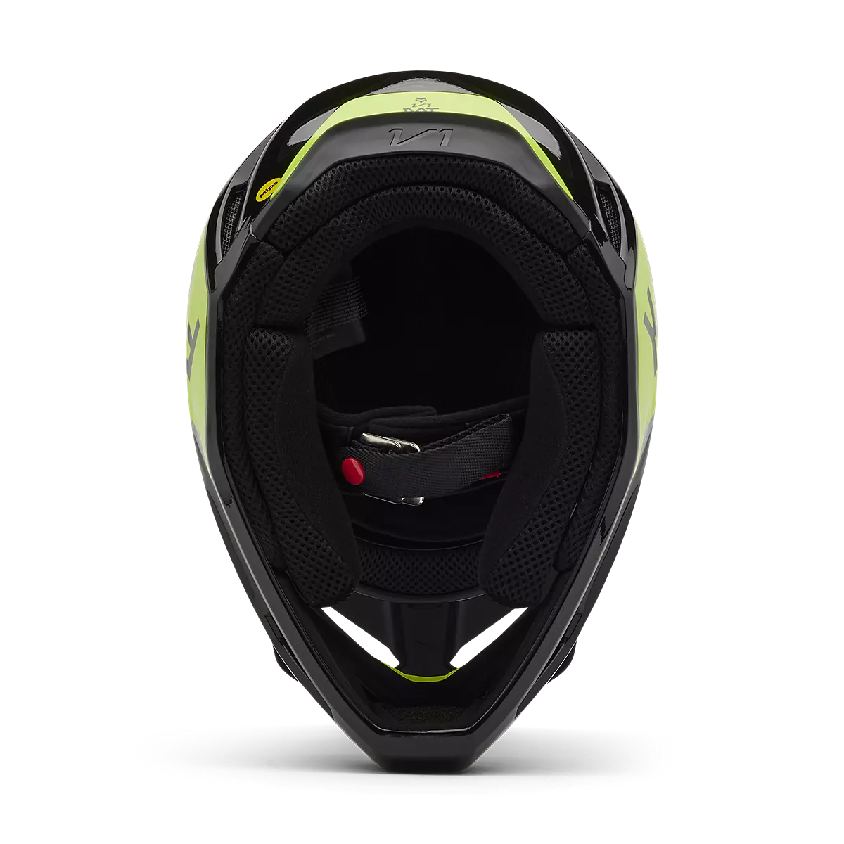 Fox Racing - Youth V1 Lean Helmet-Grey/Yellow (33046-086)