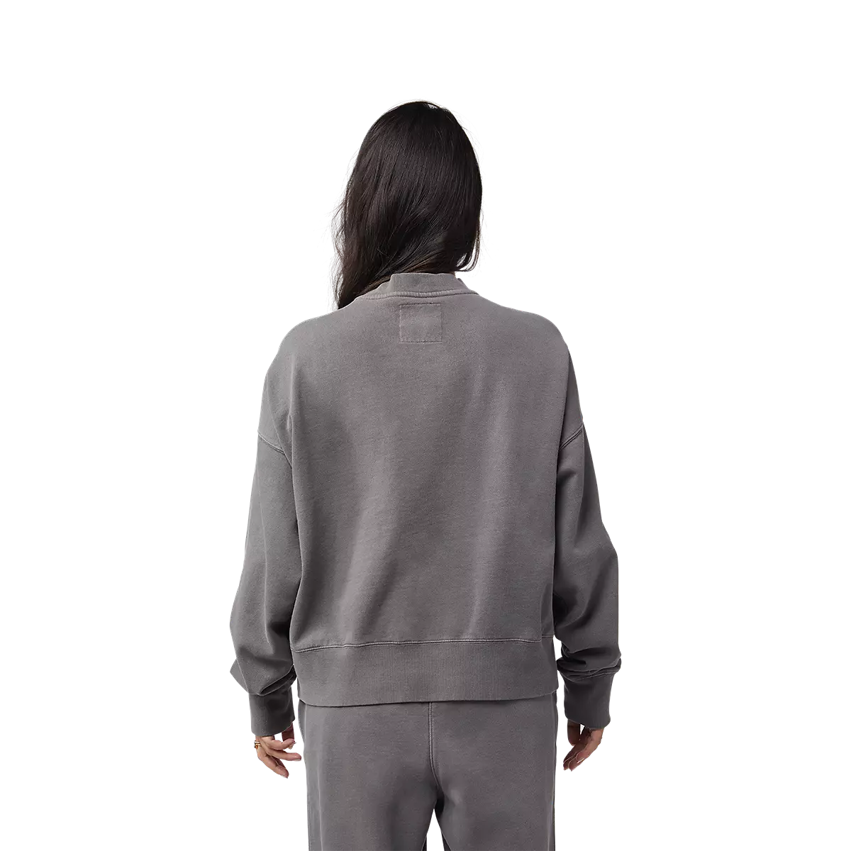 Fox Racing - Womens Wordmark Oversized Crew Pullover-Pewter (33140-052)