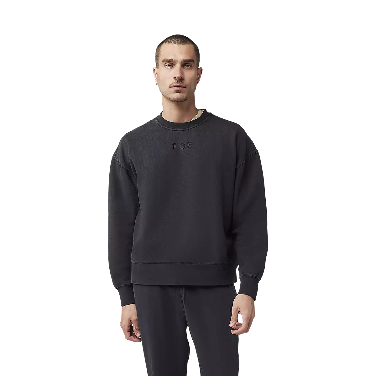 Fox Racing - Wordmark Oversized Crew Pullover-Black (33142-001)