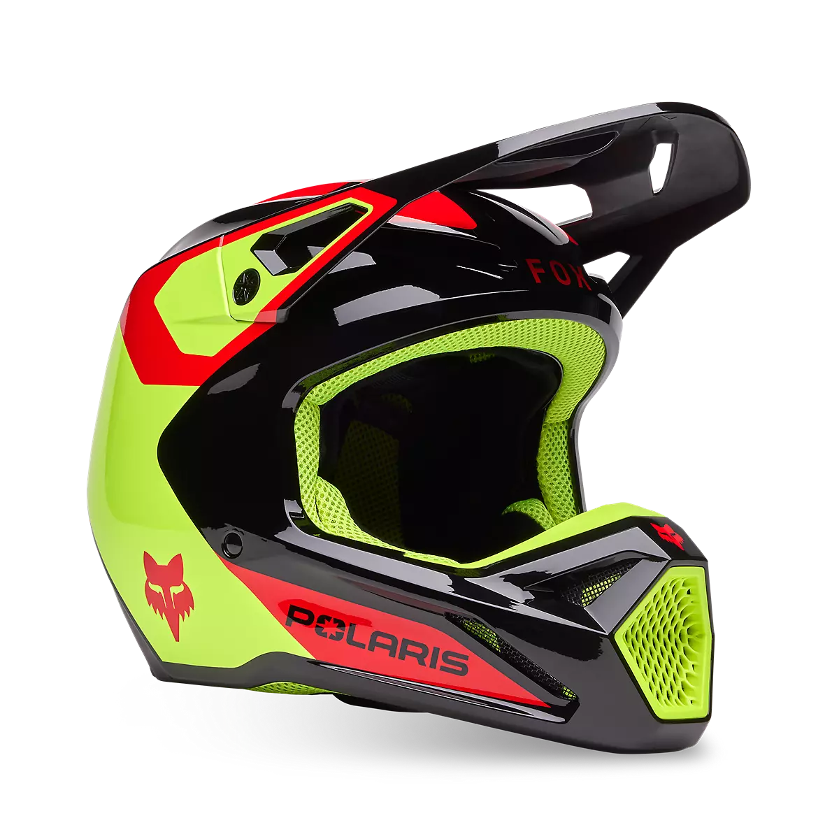 Fox Racing - V1 Polaris Helmet-Flo Yellow (33265-130)