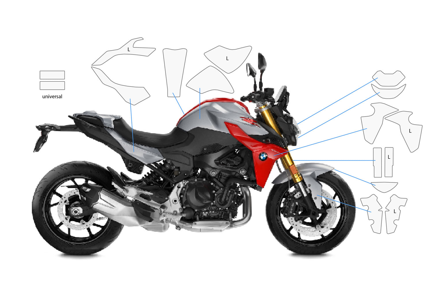 PremiumShield - Complete Paint Protection Set for F 900 R