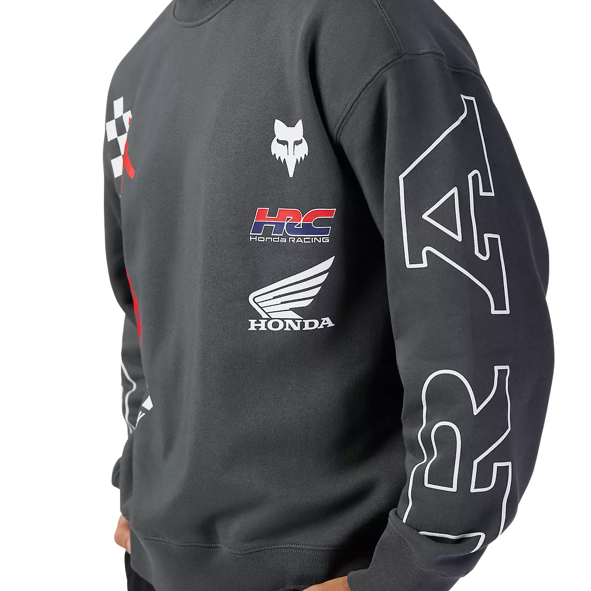 Fox Racing - Honda Oversized Crew Sweater-Dark Shadow (33374-330)