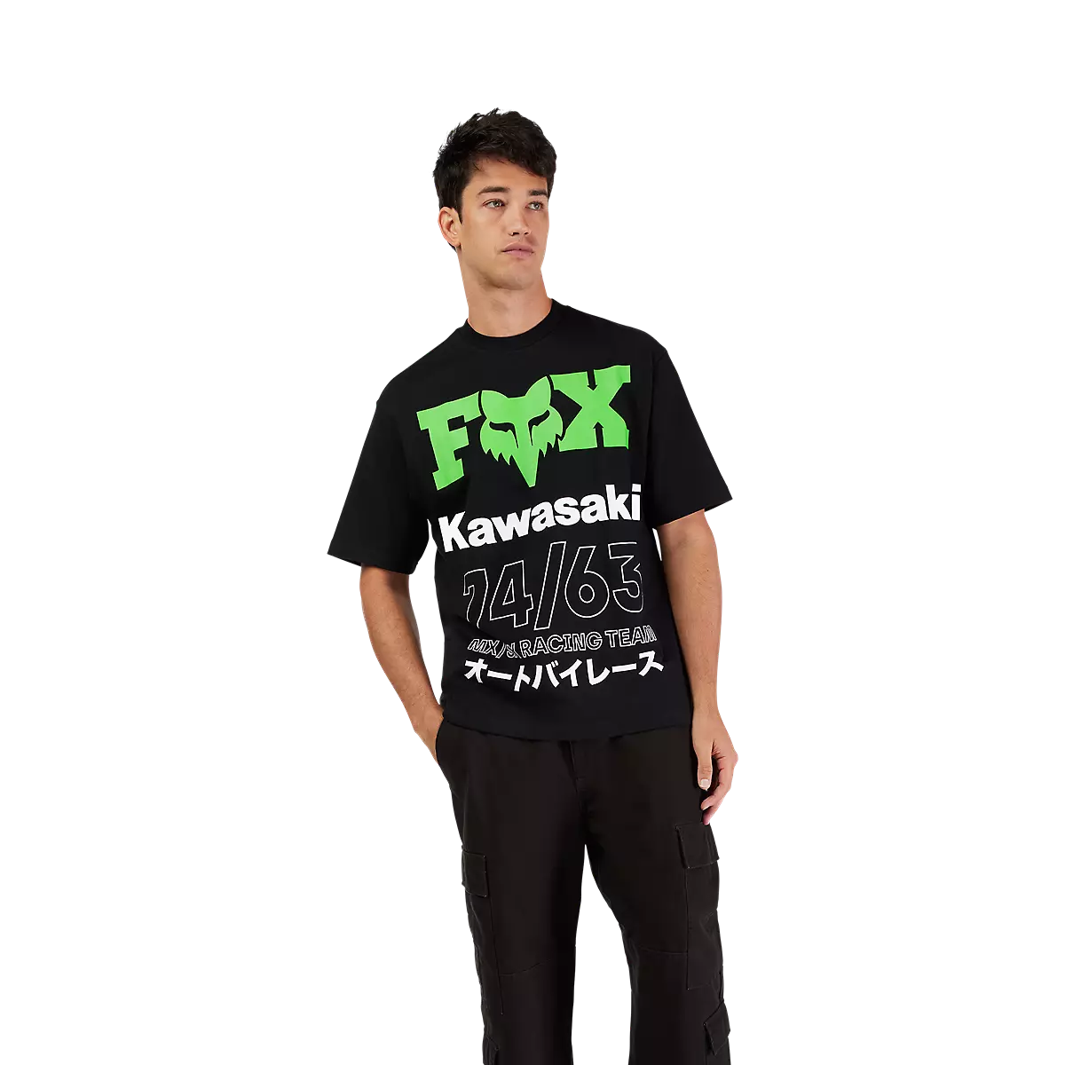 Fox Racing - Kawasaki Oversized Short Sleeve Tee-Black (33423-001)