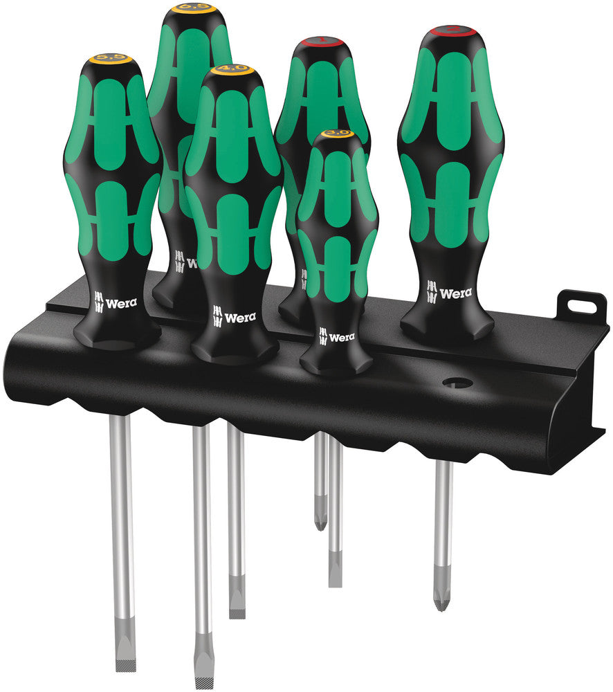 Wera Tools - 334/6 Rack Screwdriver set Kraftform Plus Lasertip and rack