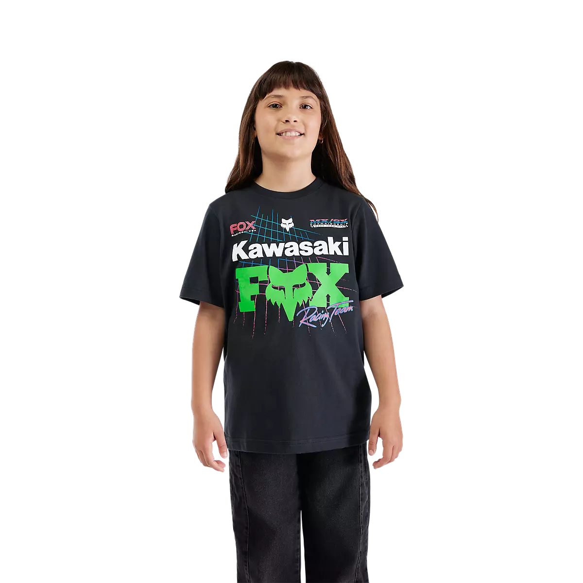 Fox Racing - Youth Fox X Kawasaki Short Sleeve Tee-Black (33569-001)