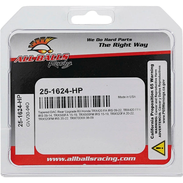 AllBallsRacing-WHEEL BEARING HIGH PERFORM RR HON 25-1624-HP 613310809753