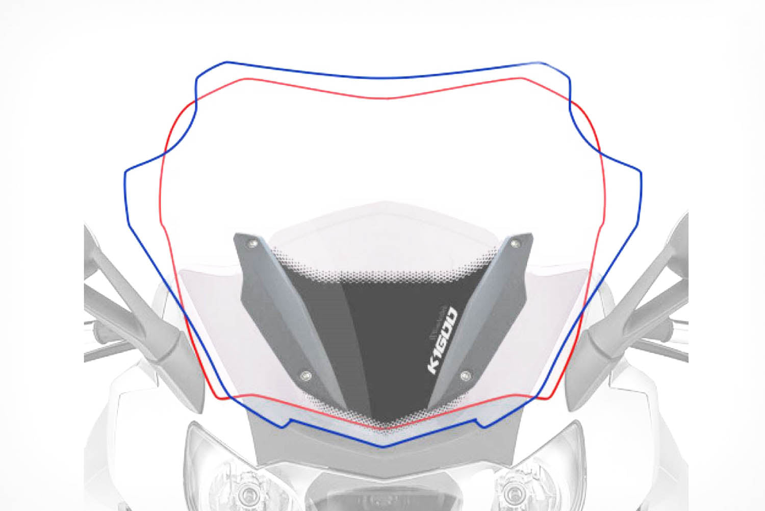Wunderlich ERGO-Screen K1600GT for optimal and turbulence-free touring enjoyment.