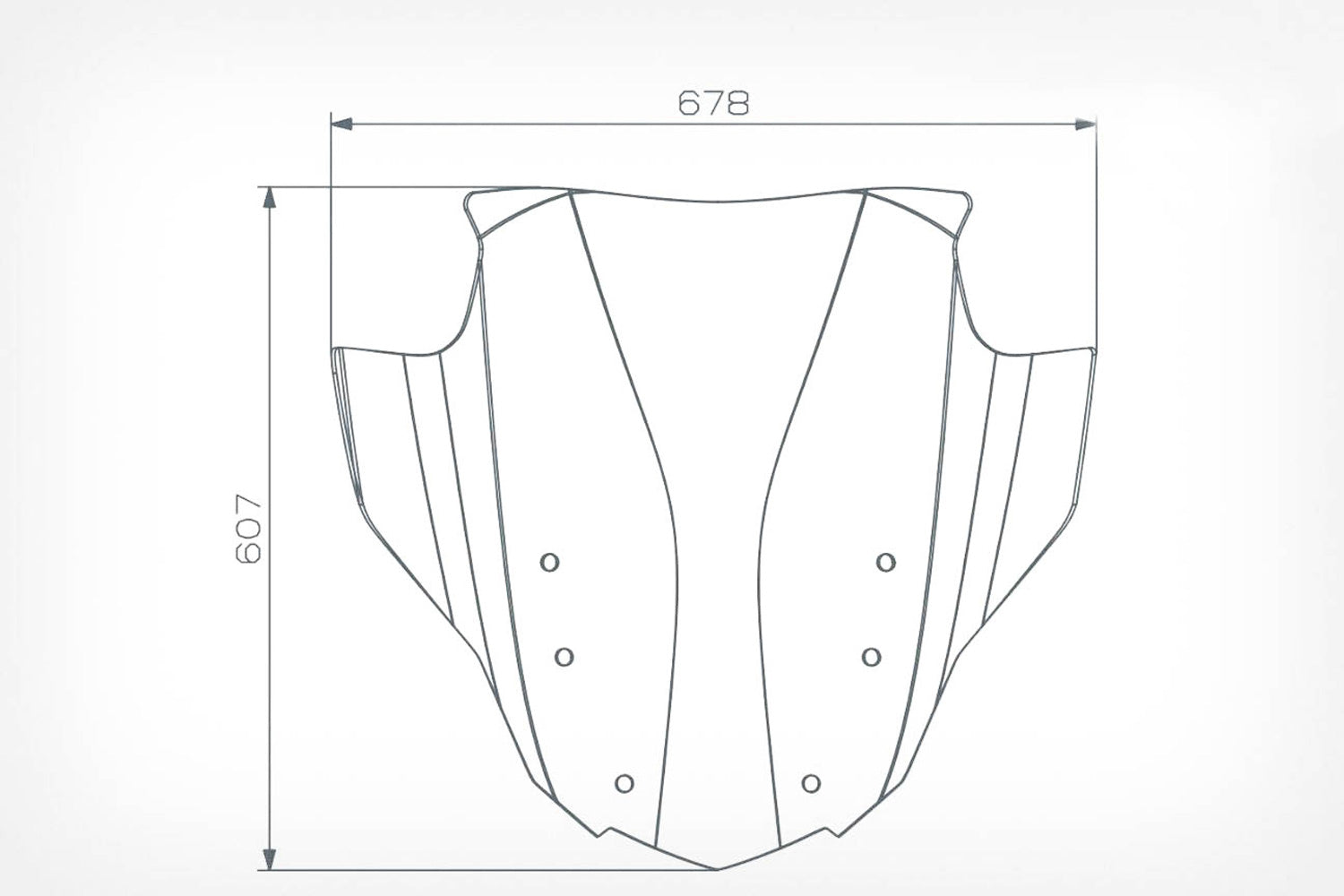 Elegant »MARATHON AIRVENTED« windshield with the unique, controllable ventilation open
