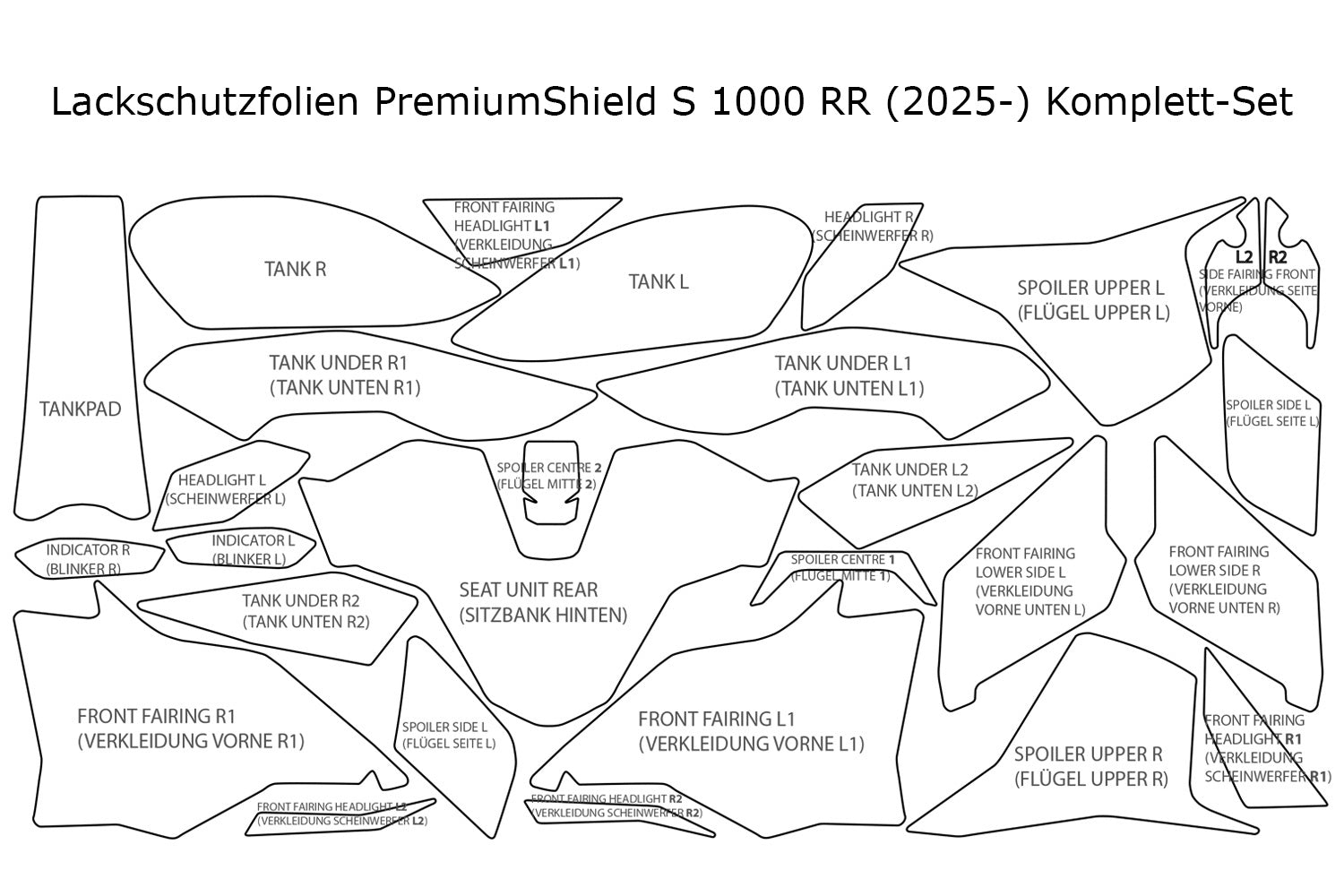 PremiumShield - Complete Paint Protection Set for BMW S 1000 RR (2025-)
