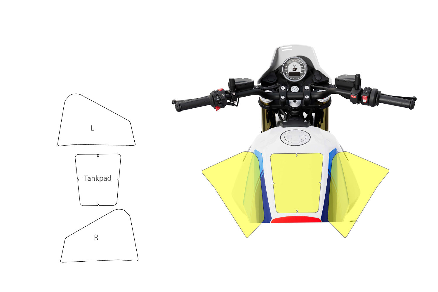 PremiumShield - Paint Protection Film Tank Set – for BMW R 12 G/S