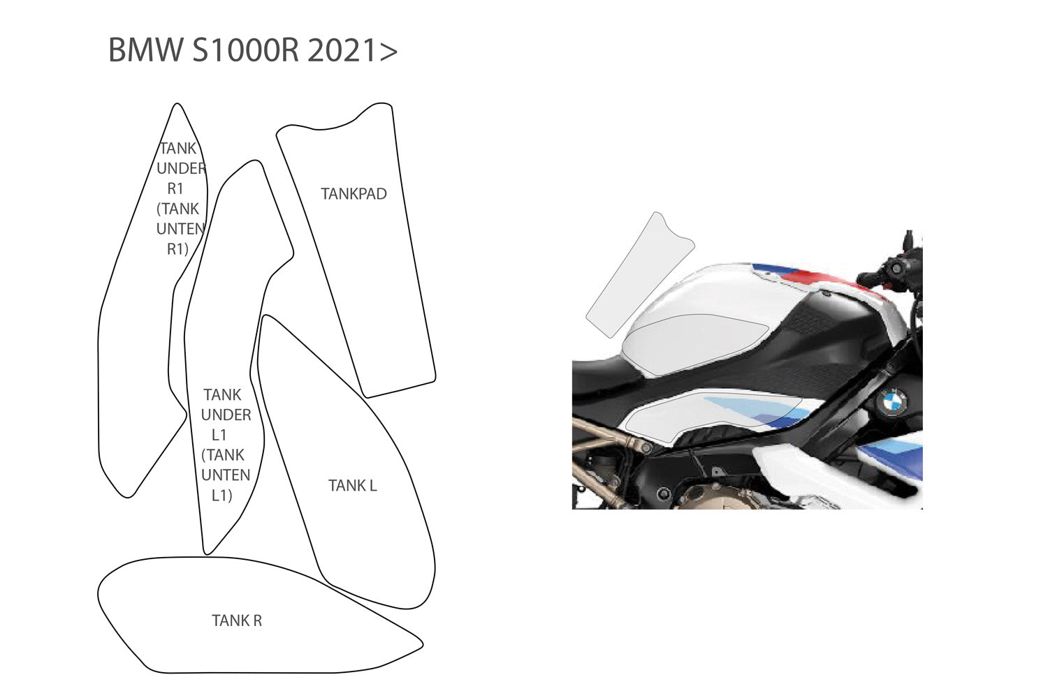 PremiumShield - Tank Protection for BMW S 1000 R (2021-)