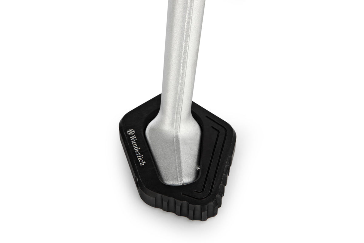 Your S 1000 RR has an especially small side stand footprint and can really benefit from one of these side stand enlargement plates.