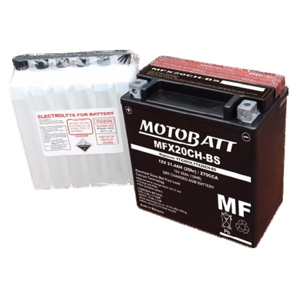 Motobatt-MFX20CH-BS BATTERY YTX MFX AGM MOTOBATT MFX20CH-BS 