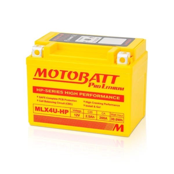 Motobatt-MLX4U-HP BATTERY PRO LITHIUM MOTOBATT MLX4U-HP 