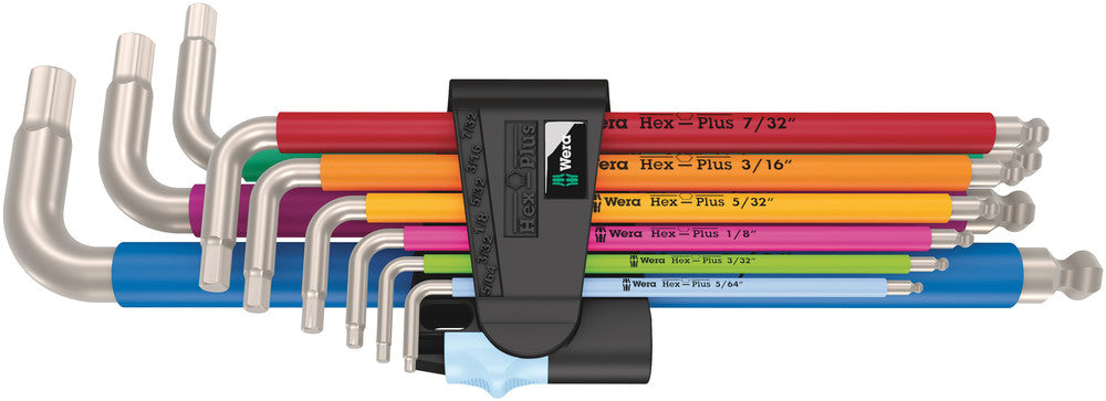 Wera Tools - 3950/9 Hex-Plus Multicolour Imperial Stainless 1, imperial, stainless steel