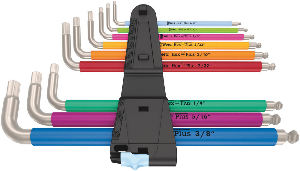 Wera Tools - 3950/9 Hex-Plus Multicolour Imperial Stainless 1, imperial, stainless steel
