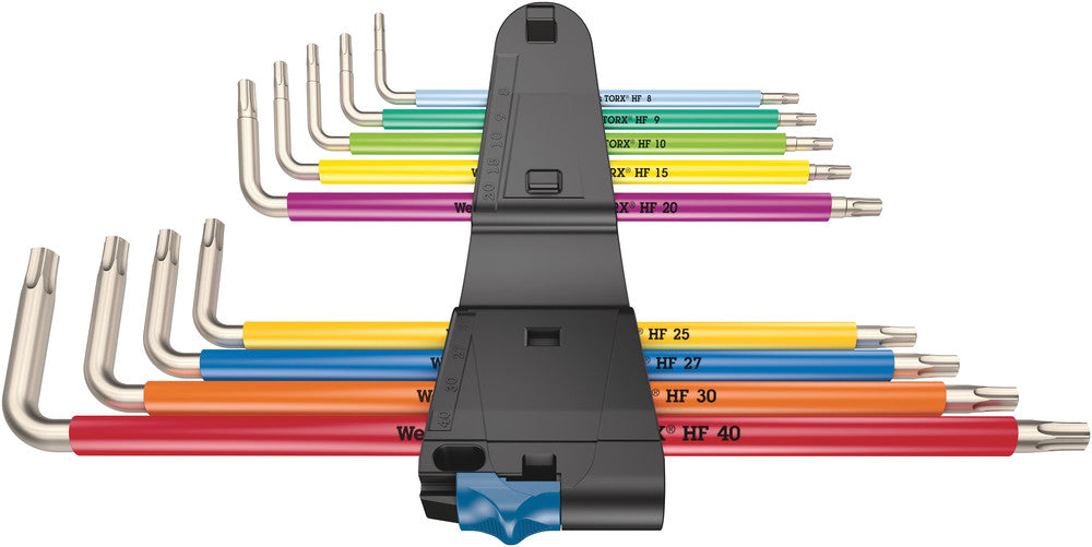 Wera Tools - 3967/9 TX SXL Multicolour HF Stainless 1 L-key set with holding function, stainless