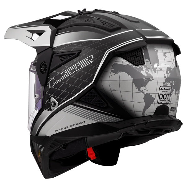 LS2-HELM BLAZE II MERIDIAN W/SUNV BK/LGY 3XL 702-1137 6942141715112