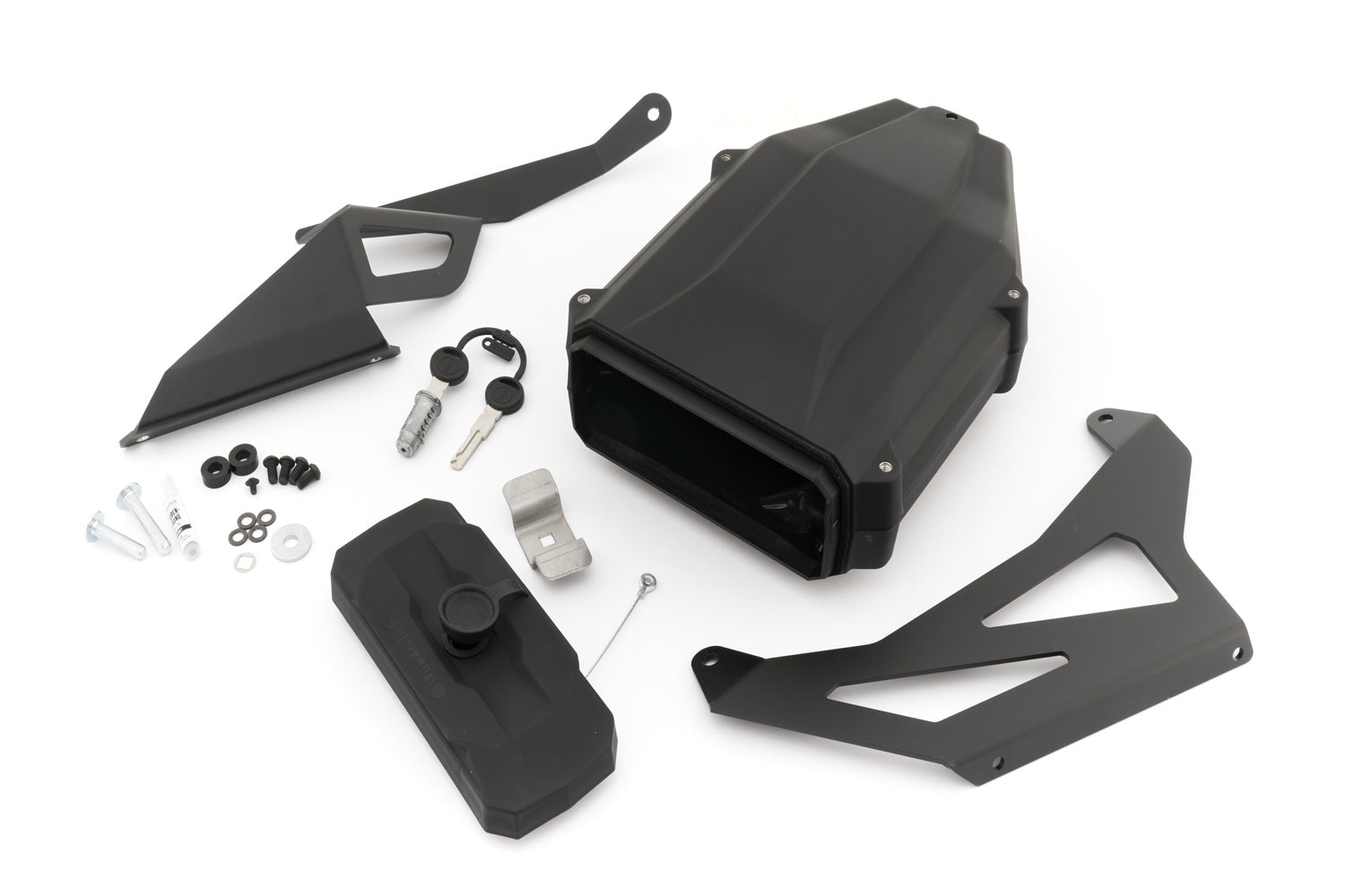 Tailored tool box for various bits and pieces for BMW models without a case carrier