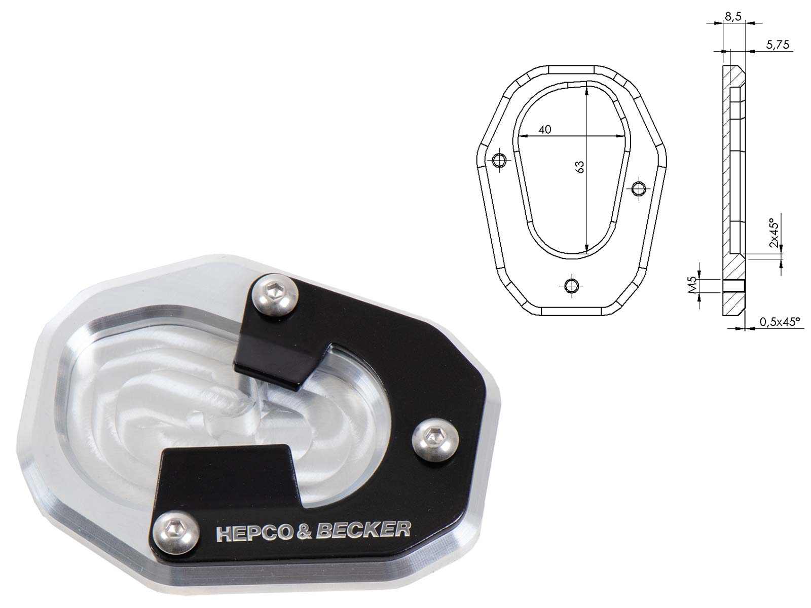 Hepco & Becker - Kickstand Enlargement For Triumph Tiger 900/ RALLY / RALLY PRO (2021>)