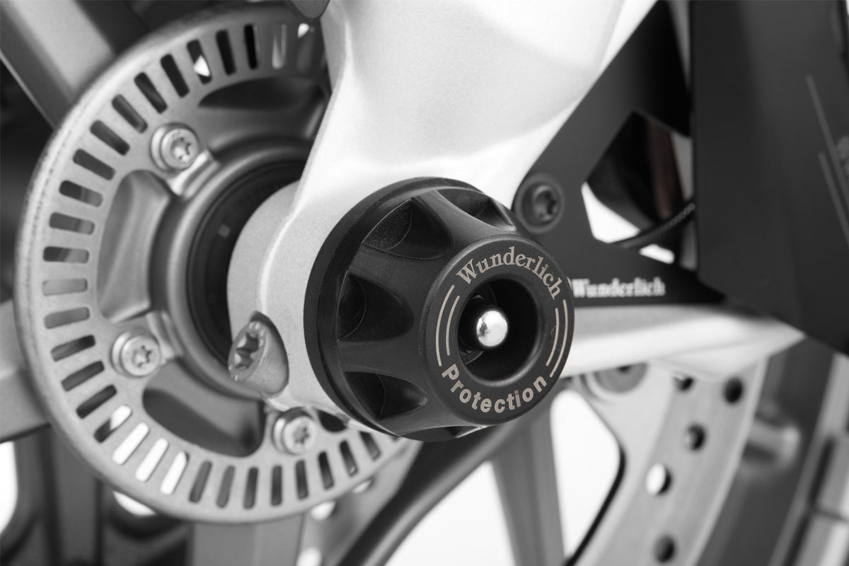 DoubleShock axle protection pads now also keep the front fork a safe distance from the asphalt and help prevent serious damage