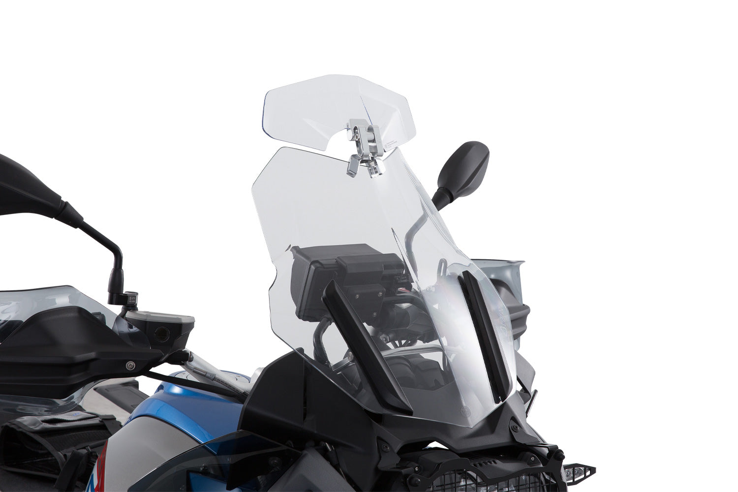 Wunderlich windshield extension Vario-ERGO 3D+ transparent, perfect wind protection thanks to the clever add-on spoiler