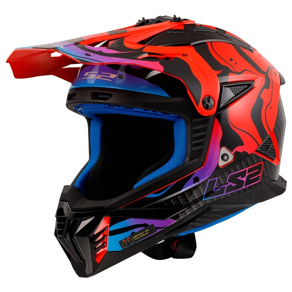 LS2-HELM GATE II WASH GLOSS RD/BL/PR 3XL LS2 708-1157 6942141719769