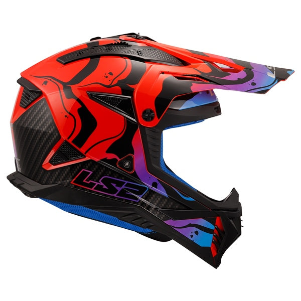 LS2-HELM GATE II WASH GLOSS RD/BL/PR 3XL LS2 708-1157 6942141719769