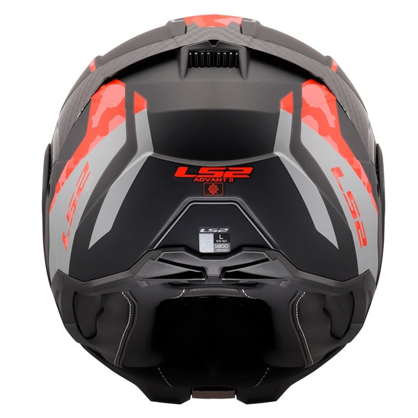 LS2-HELM ADVANT II GLIDE MAT BK/GY/RD 3XL 5691024313XL 694214178929