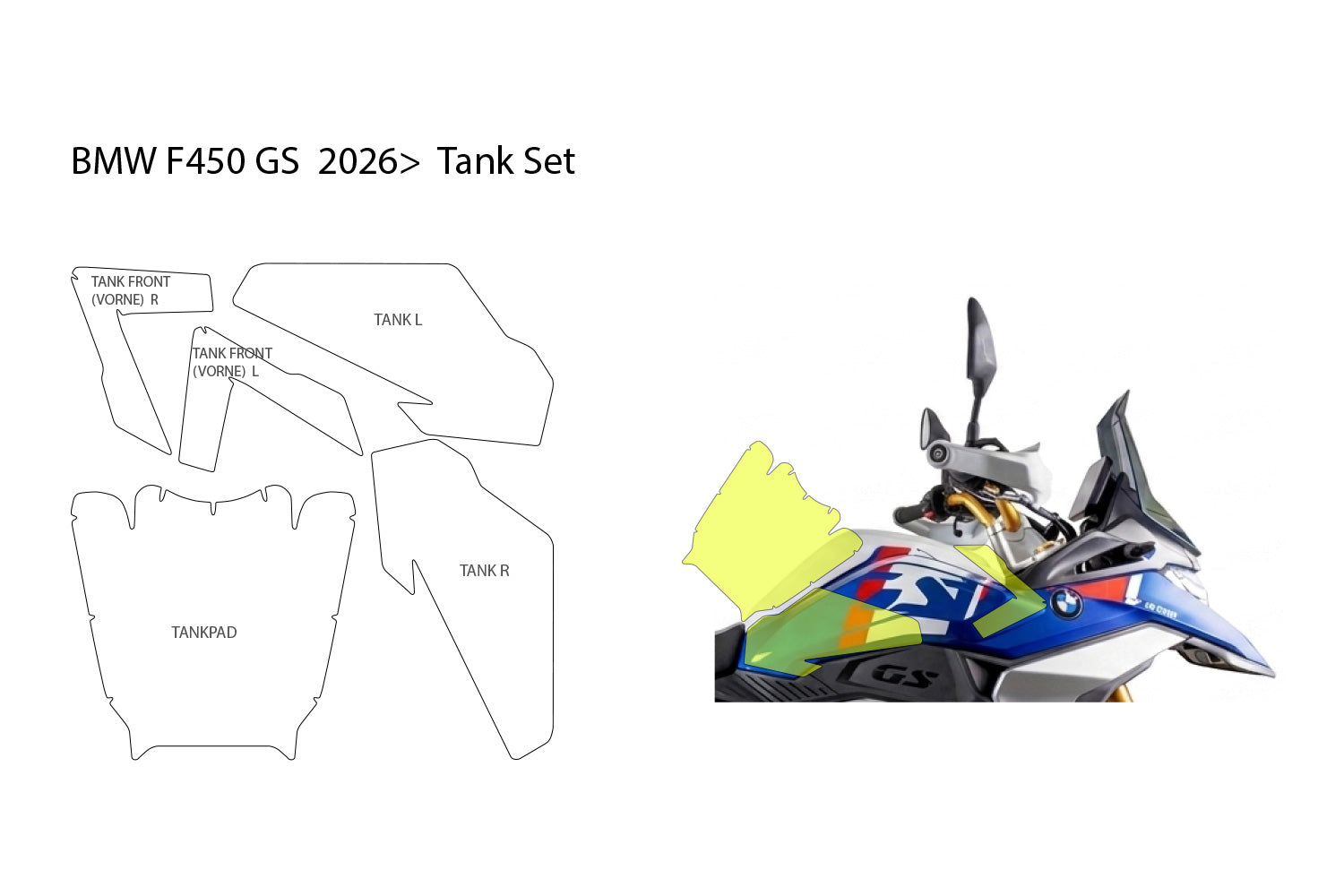 Wunderlich - Tank Protection Film for BMW F 450 GS