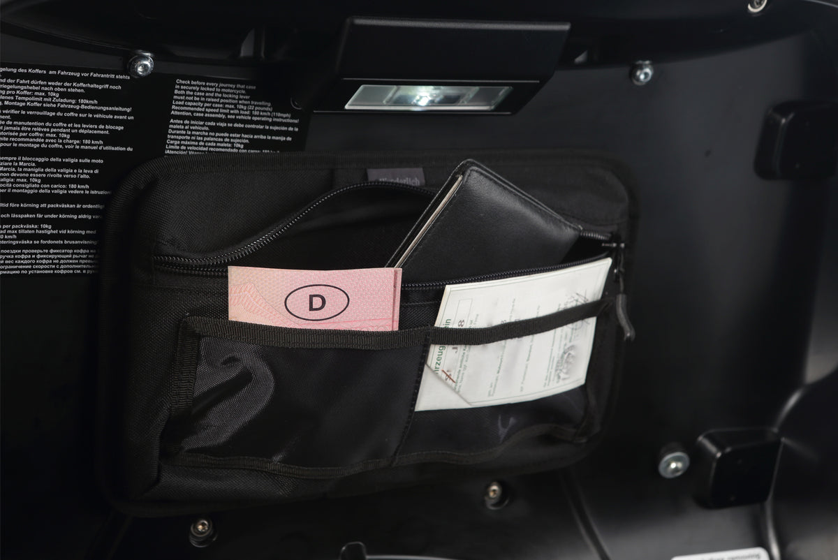 Now the side and top case lids can also be used for convenient and practical storage.