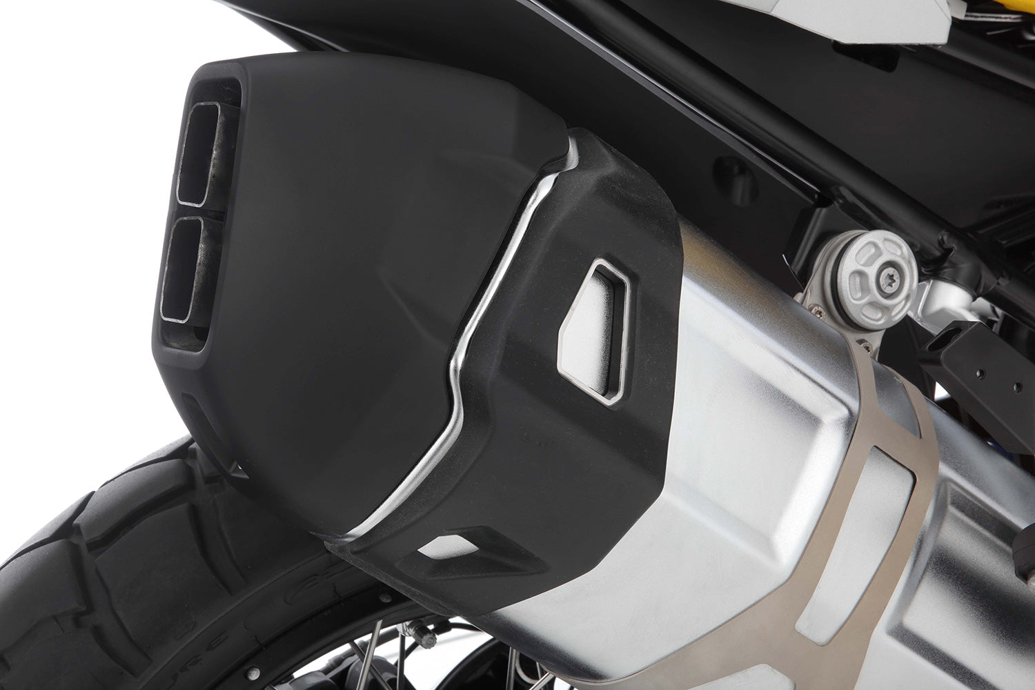 This protector protects the series standard silencer on your GS in the event of falling over or mishaps

