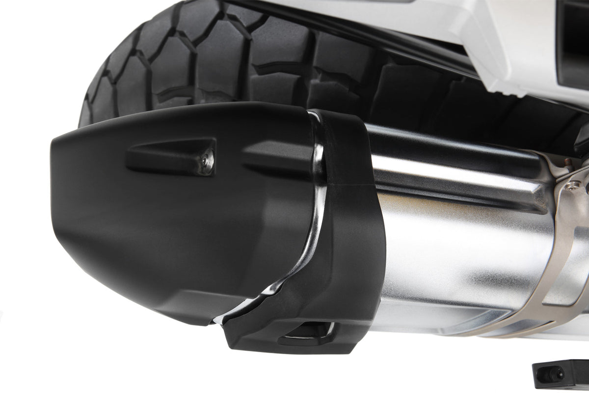 This protector protects the series standard silencer on your GS in the event of falling over or mishaps