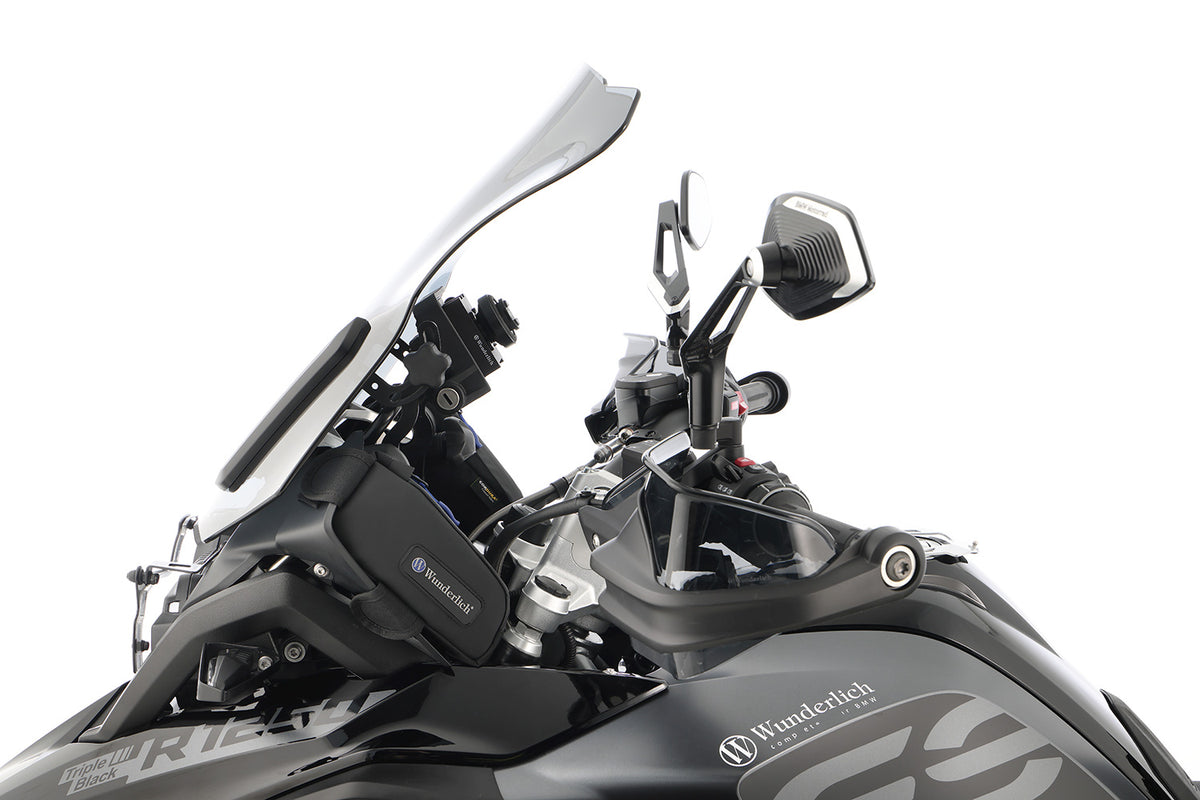 Two functional, cleverly arranged bags - designed specifically to fit the wind deflectors